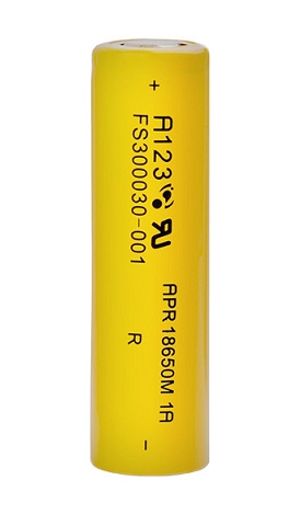Литий-железо-фосфатная аккумуляторная батарейка A123 System APR 18650