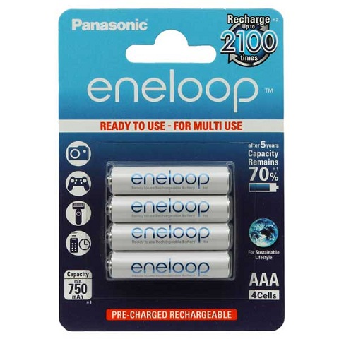 Фото аккумуляторных батареек Panasonic Eneloop 750 mAh R03/ААА