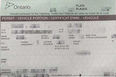 Transfer Vehicle Ownership Ontario
